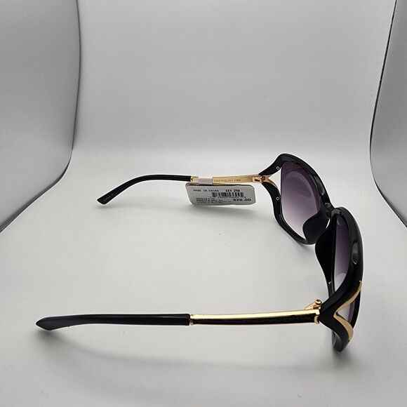 NWT Ophelia Roe Black & Gold Sunglasses - Picture 4 of 6